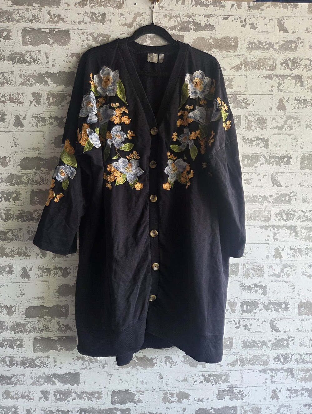 ASOS Floral Embroidered Sweatshirt Cardigan 20